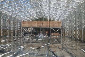 اجرای پروژه سالن ورزشی شهید تجلایی وارد مرحله ستون گذاری و دیوارچینی شد