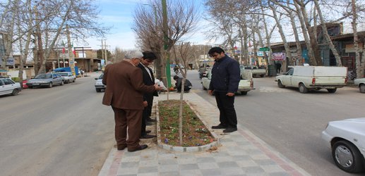 آغاز عملیات گلکاری در بلوار شهید طالبیان