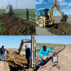 آغاز عملیات اجرایی خط انتقال روستای قره ماخر شهرستان گنبد