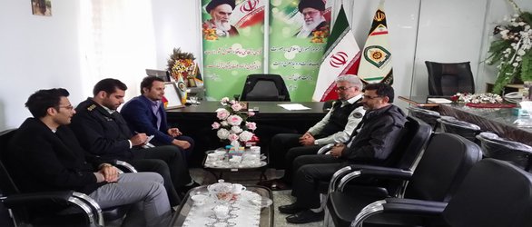 دیدار مدیرامورمنابع آب شهرستان ماهنشان با فرمانده نیروی انتظامی این شهرستان
