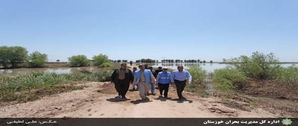 بازدید مدیرکل مدیریت بحران خوزستان از مسیر روستاهای بخش مرکزی اهواز و شوشتر