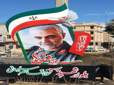 تابلوی تمثال شهید سردار سلیمانی ساخته و جانمایی شد