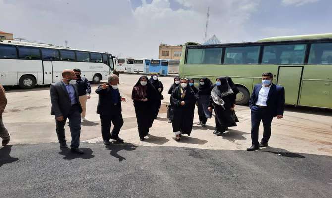 بازدید بانوان عضوشورای شهر قزوین از پروژه‌های پایانه مسافربری آزادگان