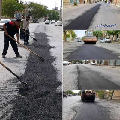 آغاز عملیات اجرایی پروژه لکه گیری آسفالت معابر سطح شهر توسط شهرداری خرمشهر