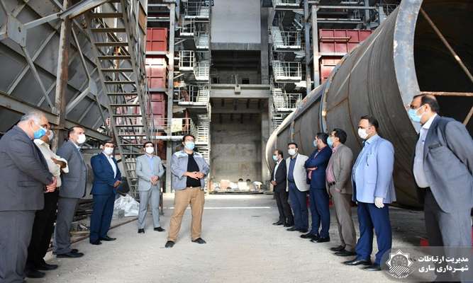 بازدید جمعی از مدیران شهرداری ساری از روند اجرای پروژه نیروگاه زباله سوز