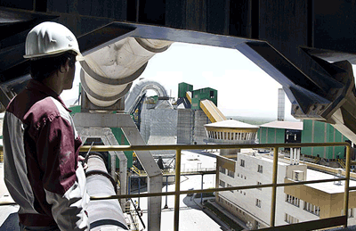 قطع گاز یک کارخانه سیمان در کرمان