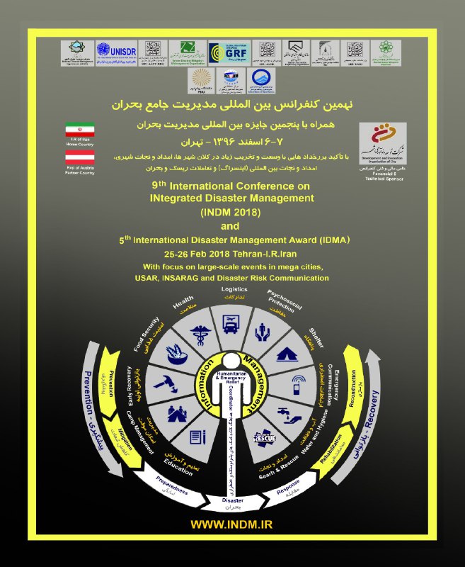 نهمین کنفرانس بین المللی مدیریت جامع بحران همراه با پنجمین جایزه بین المللی مدیریت بحران