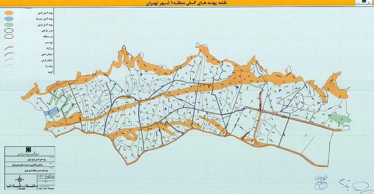 جزئیات پهنه‌های گسلی پرخطر، منطقه یک تهران