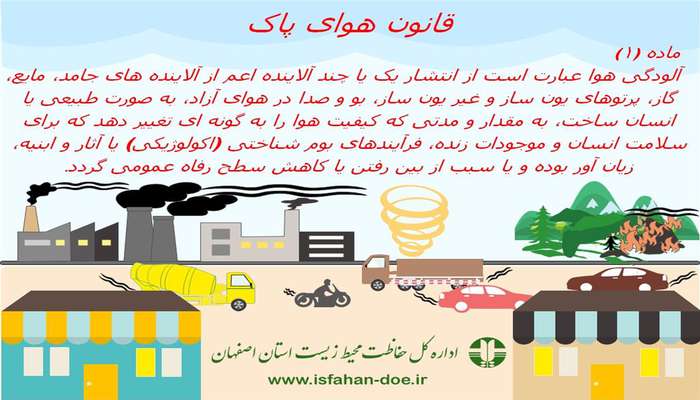 انتشار اینفوگراف قانون هوای پاک- ماده 1
