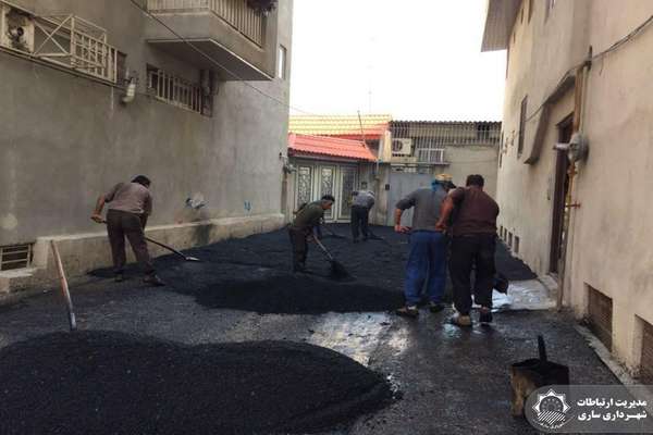 850 متر مربع از معابر شهر ساری آسفالت شد
