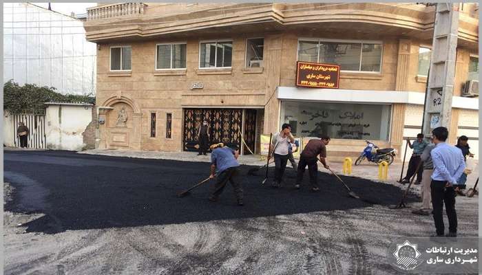 2550 متر مربع از معابر شهر ساری آسفالت شد