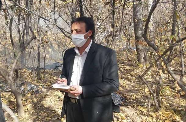بررسی وضعیت سوزاندن برگ درختان در باغات شهرستان خوانسار
