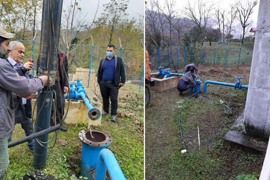 رفع مشکل کمیّت و کیفیت آب شرب روستای شولم شهرستان فومن