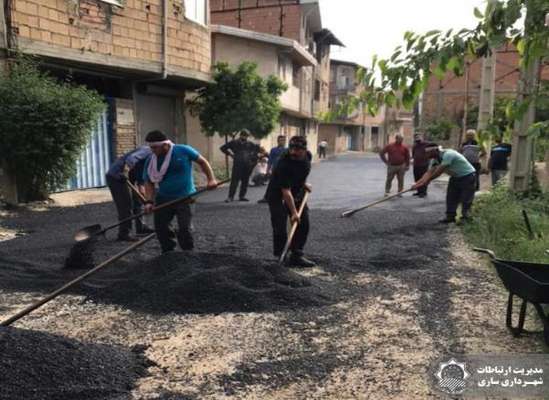 3500 متر مربع از معابر شهر ساری آسفالت شد