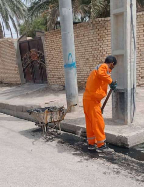 شهرداری خرمشهر جوی های روباز سطح شهر را آهک پاشی و لایروبی کرد