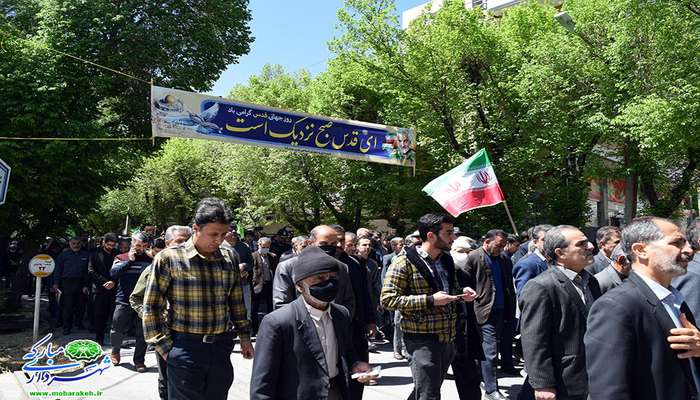 فلسطین در آستانه آزادی / حضور باشکوه روزه داران مبارکه ای در راهپیمایی روز قدس