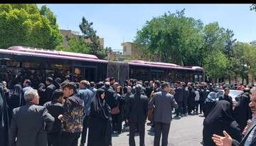 خدمات دهی ناوگان اتوبوسرانی در مراسم تشییع شهید راه خدمت آیت الله سید محمدعلی آل هاشم