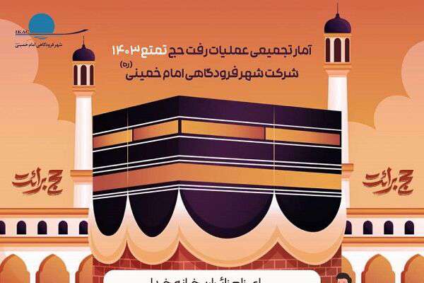 اطلاع نگاشت| آمار تجمیعی‌ عملیات‌ رفت‌ حج‌ تمتع از ۲۲ اردیبهشت تا ۴ خرداد ۱۴۰۳ در شهر فرودگاهی امام (ره)