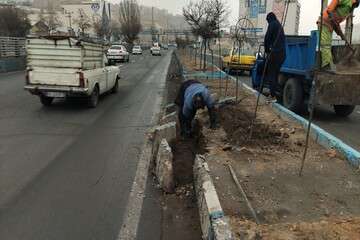 اصلاح و ساماندهی جداول مسیر دروازه به طرف میدان بسیج