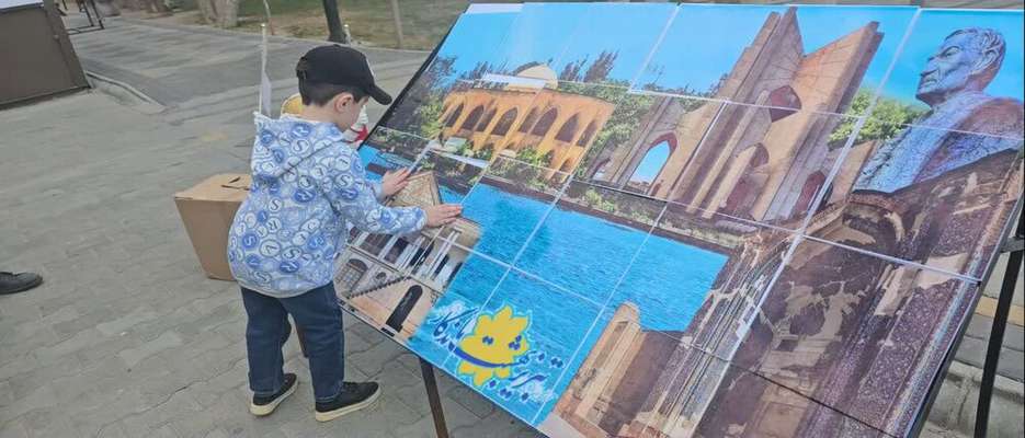 استقبال مهمانان نوروزی از پازل تبریز بهشت ماندگار در پارک باغشمال