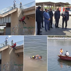 افتتاح نخستین ایستگاه نجات غریق و مانور حمل مصدوم از ارتفاع