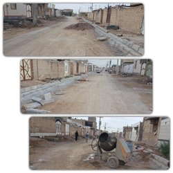 جدول گذاری و احداث پیاده رو سایر معابر کوی نود هکتاری